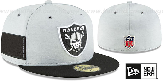 Raiders 'HOME ONFIELD STADIUM' Grey-Black Fitted Hat by New Era