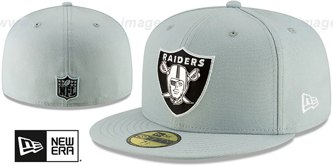 Raiders 'METAL-N-THREAD' Grey Fitted Hat by New Era