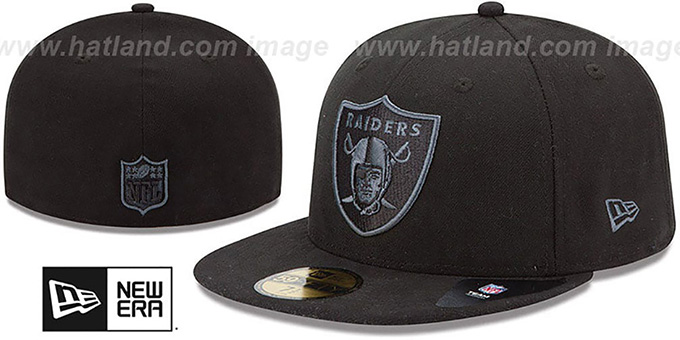 Raiders 'NFL TEAM-BASIC FADEOUT' Black Fitted Hat by New Era