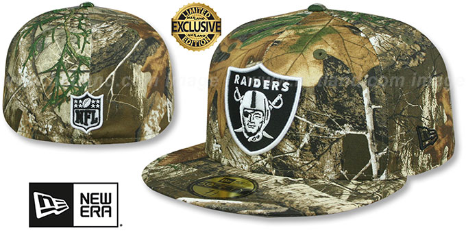 Raiders 'NFL TEAM-BASIC' Realtree Camo Fitted Hat by New Era