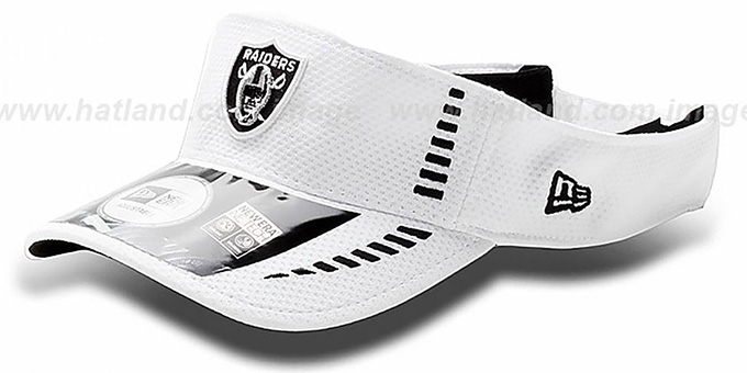 Raiders 'NFL TRAINING' White Visor by New Era