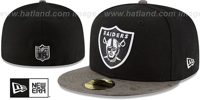 Raiders 'RUSTIC-VIZE' Black-Grey Fitted Hat by New Era