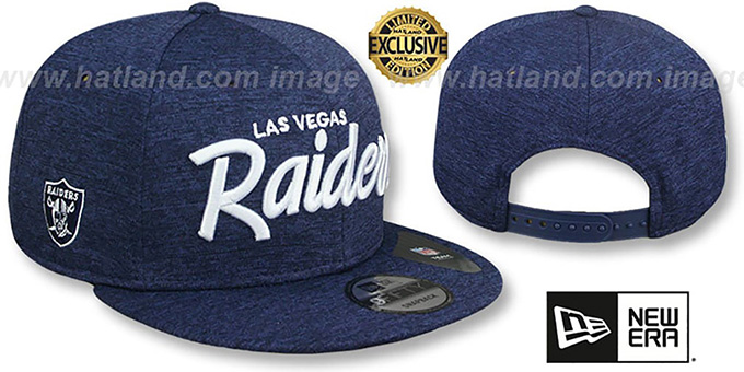 Raiders 'SCRIPT TEAM-BASIC SNAPBACK' Light Navy ST Hat by New Era