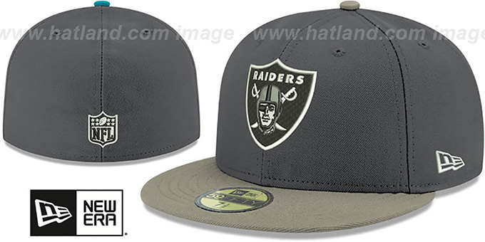 Raiders 'SHADER MELT-2' Grey-Grey Fitted Hat by New Era