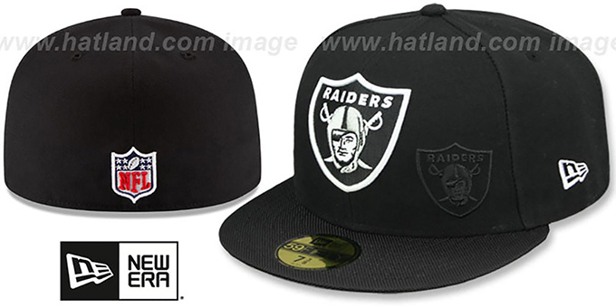 Raiders 'STADIUM SHADOW' Black Fitted Hat by New Era