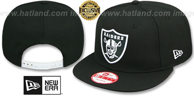 Raiders 'TEAM-BASIC SNAPBACK' Black-White Hat by New Era