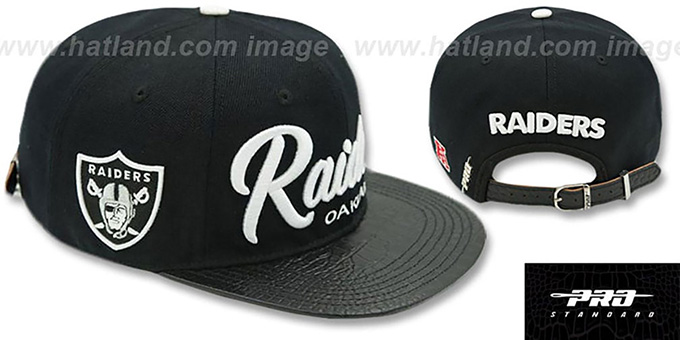 Raiders 'TEAM-SCRIPT STRAPBACK' Black Hat by Pro Standard