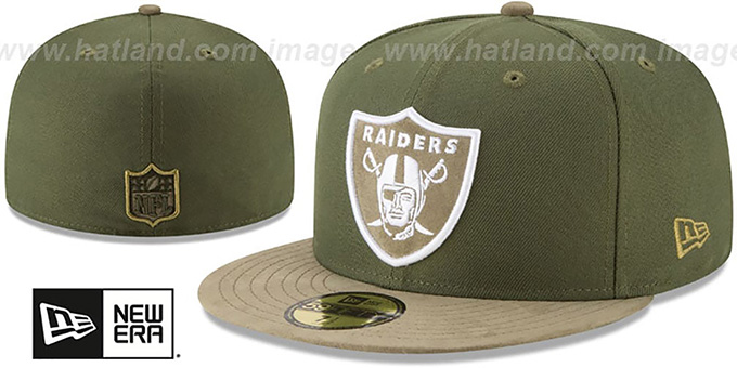 Raiders 'TONAL-CHOICE' Rifle Green Fitted Hat by New Era