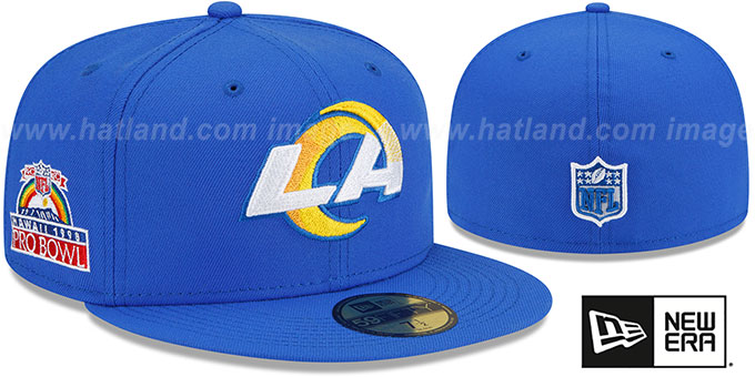 Rams 1990 'PRO BOWL SIDE-PATCH' Royal Fitted Hat by New Era