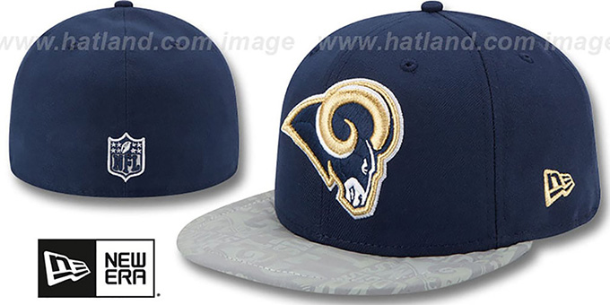 Rams '2014 NFL DRAFT' Navy Fitted Hat by New Era