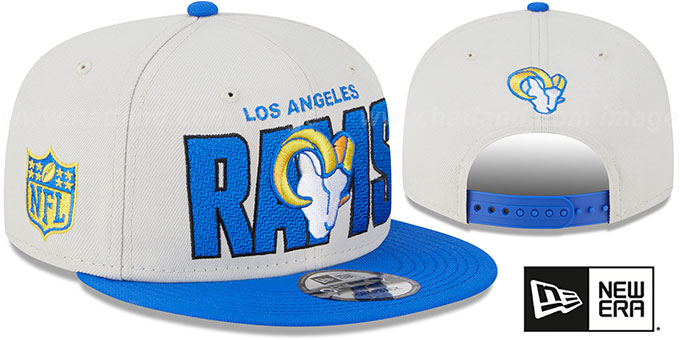 Rams 2023 'NFL DRAFT SNAPBACK' Stone-Royal Hat by New Era