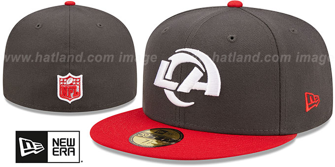 Rams '2T COLOR PACK' Charcoal-Red Fitted Hat by New Era