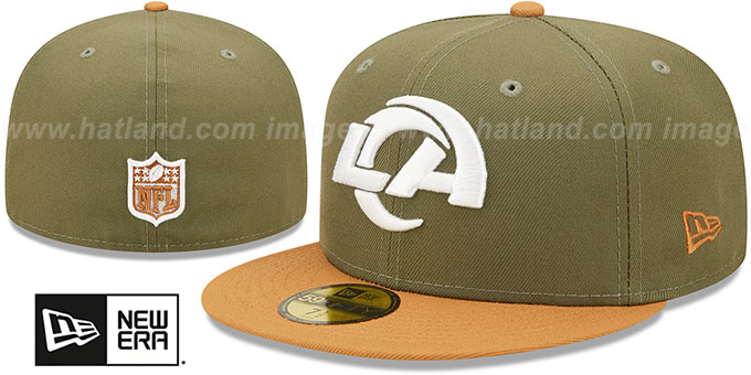 Rams '2T COLOR PACK' Olive-Tan Fitted Hat by New Era