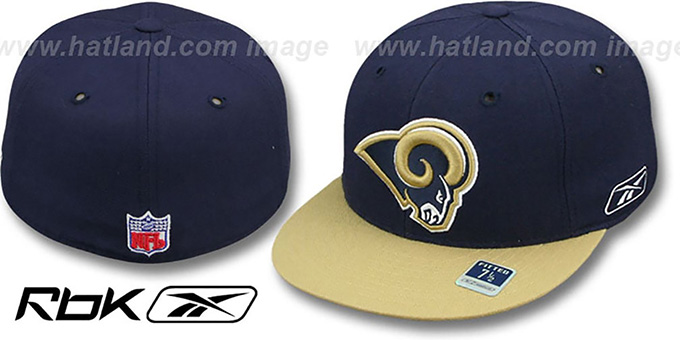 Rams 'COACHES-2' Navy-Gold Fitted Hat by Reebok