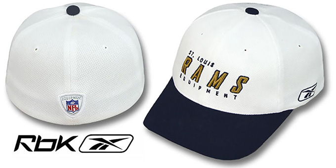 Rams 'EQUIPMENT-FLEX' White-Navy Hat by Reebok