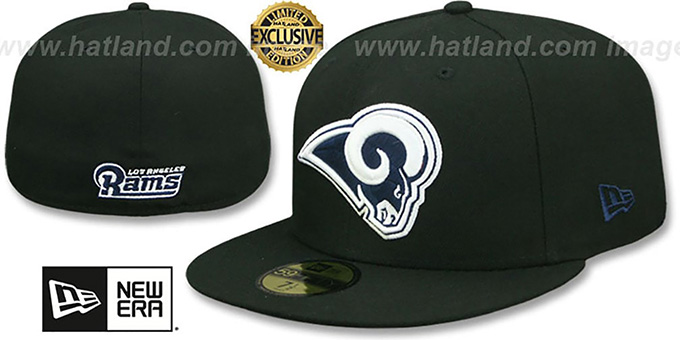 Rams 'NFL TEAM-BASIC' Black-Navy Fitted Hat by New Era