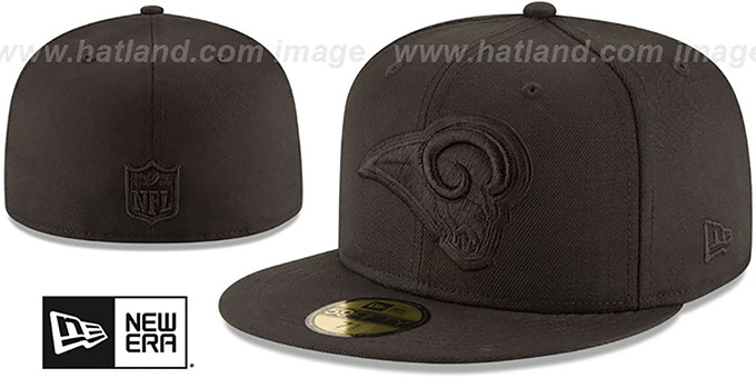 Rams 'NFL TEAM-BASIC BLACKOUT-2' Fitted Hat by New Era