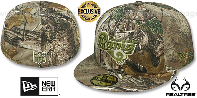 Rams 'NFL TEAM-BASIC' Realtree Camo Fitted Hat by New Era