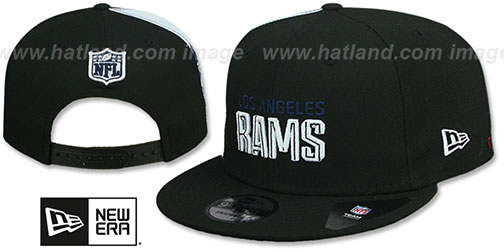 Rams 'SIDE-CARD SNAPBACK' Black Hat by New Era