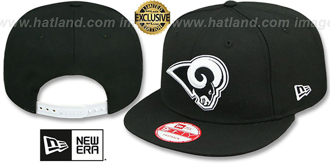 Rams 'TEAM-BASIC SNAPBACK' Black-White Hat by New Era