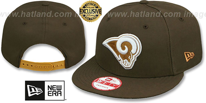 Rams 'TEAM-BASIC SNAPBACK' Brown-Wheat Hat by New Era