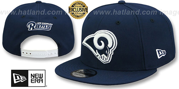 Rams 'TEAM-BASIC SNAPBACK' Navy-White Hat by New Era