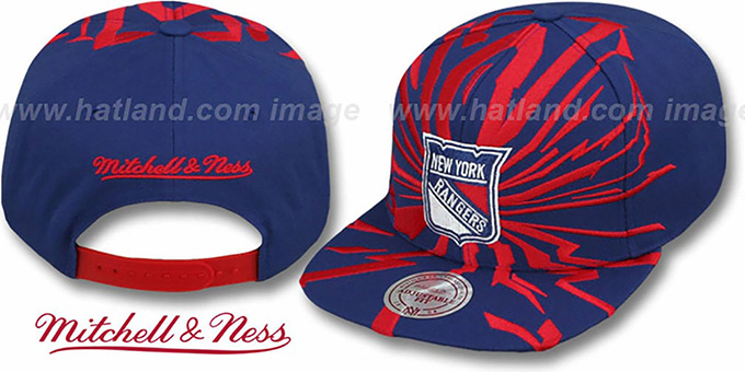 Rangers 'EARTHQUAKE SNAPBACK' Navy Hat by Mitchell and Ness