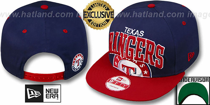 Rangers 'SUPER-LOGO ARCH SNAPBACK' Navy-Red Hat by New Era