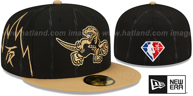 Raptors DIAMOND 75 'CITY-SERIES' Black-Gold Fitted Hat by New Era