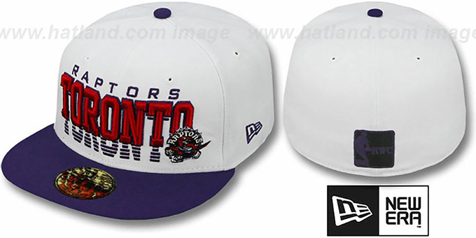 Raptors 'DISSOLVER' White-Purple Fitted Hat by New Era