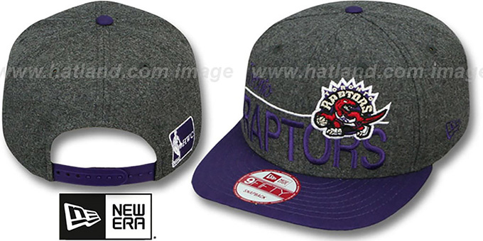 Raptors 'FLANNEL SNAPBACK' Grey-Purple Hat by New Era