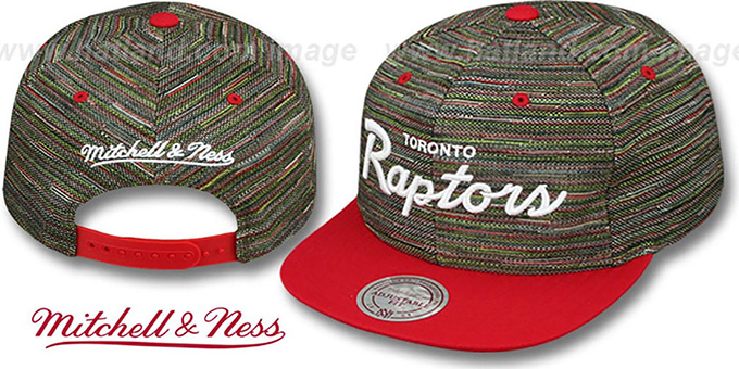 Raptors 'KNIT-WEAVE SNAPBACK' Multi-Red Hat by Mitchell and Ness