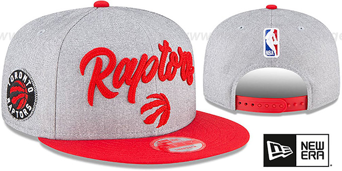 Raptors 'ROPE STITCH DRAFT SNAPBACK' Grey-Red Hat by New Era