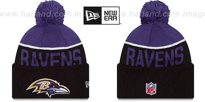 Ravens '2015 STADIUM' Black-Purple Knit Beanie Hat by New Era