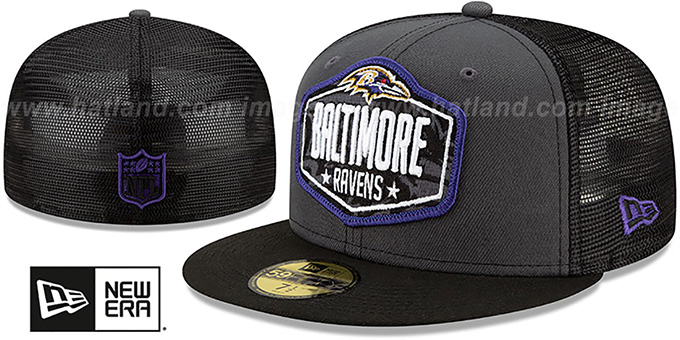 Ravens '2021 NFL TRUCKER DRAFT' Fitted Hat by New Era