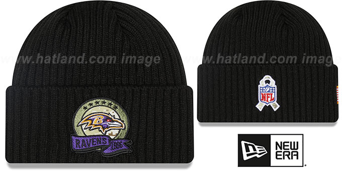 Ravens '2022 SALUTE-TO-SERVICE' Knit Beanie Hat by New Era