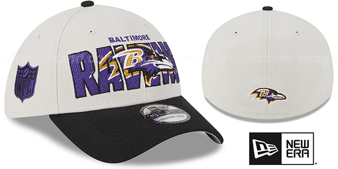 Ravens 2023 'NFL DRAFT FLEX' Stone-Black Hat by New Era