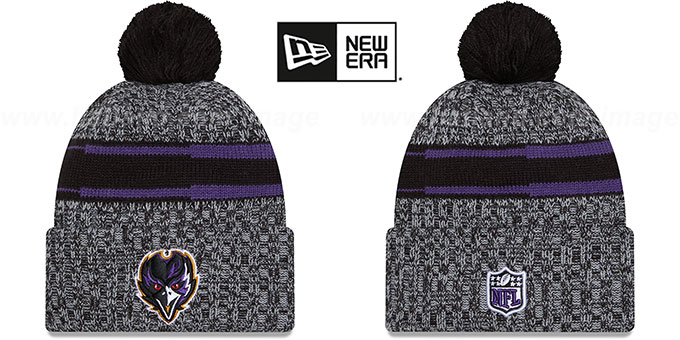 Ravens 2023 'SIDELINE' Knit Beanie Hat by New Era