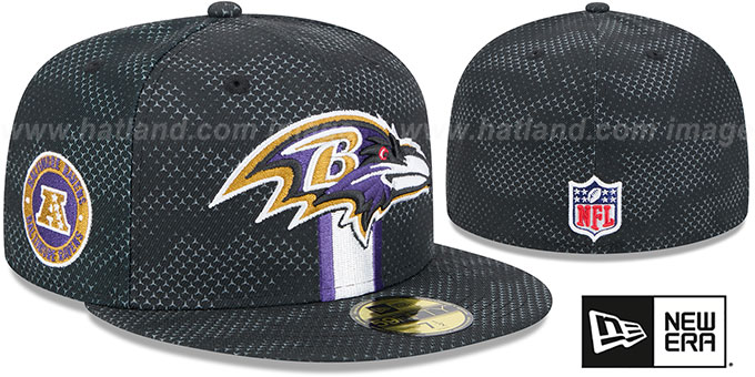 Ravens '2024 NFL SIDELINE' Black Fitted Hat by New Era