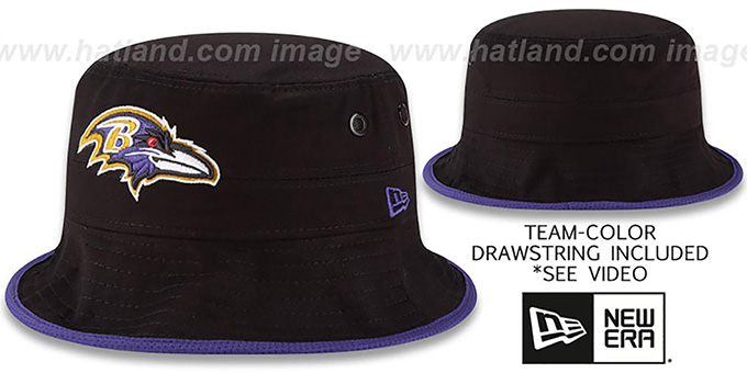 Ravens 'BASIC-ACTION' Black Bucket Hat by New Era