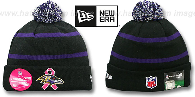 Ravens 'BCA CRUCIAL CATCH' Knit Beanie Hat by New Era