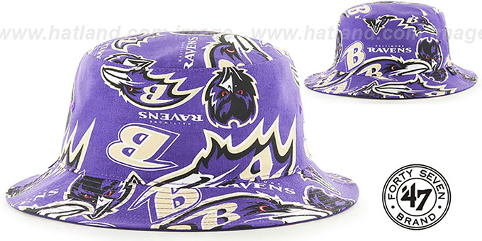 Ravens 'BRAVADO BUCKET' Hat by Twins 47 Brand