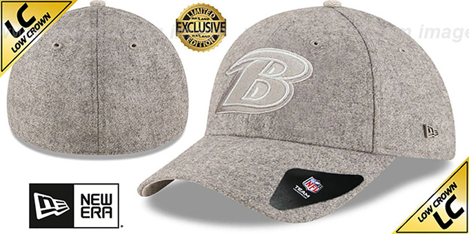 Ravens 'EK MELTON FABRIC MIX' Grey Hat by New Era