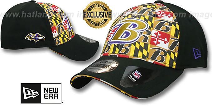 Ravens 'MARYLAND FLAG FLEX' Flag-Black Hat by New Era