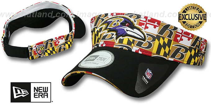 Ravens 'MARYLAND FLAG VISOR' Flag-Black by New Era