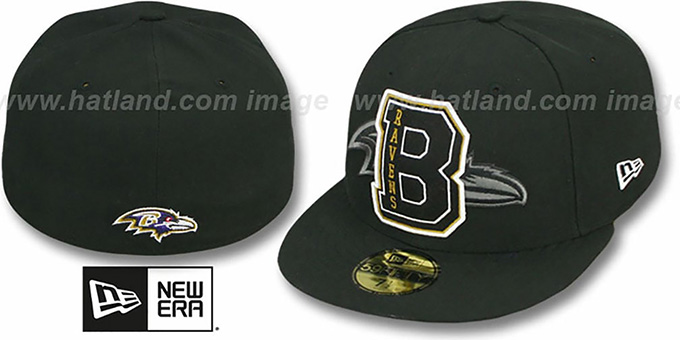 Ravens 'NFL FELTN' Black Fitted Hat by New Era