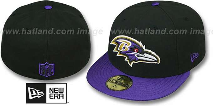 Ravens 'NFL JERSEY-BASIC' Black-Purple Fitted Hat by New Era