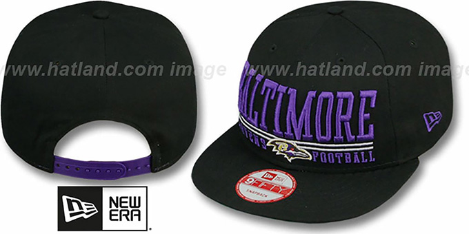 Ravens 'NFL LATERAL SNAPBACK' Black Hat by New Era