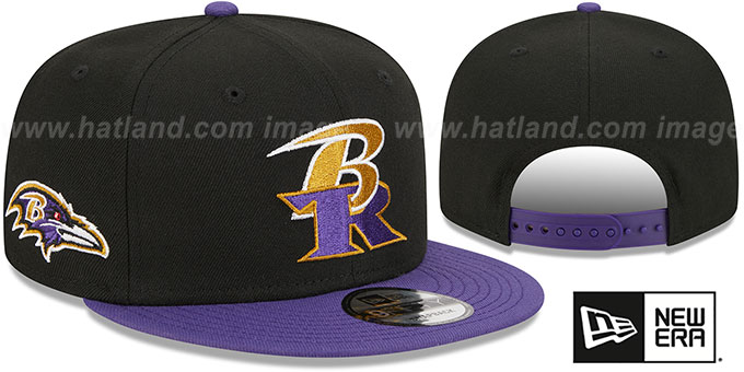 Ravens 'NFL LIGATURE SNAPBACK' Black-Purple Hat by New Era