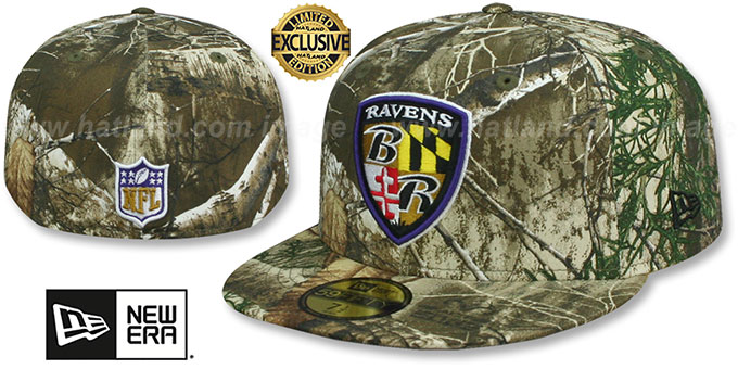 Ravens 'NFL TEAM-BASIC' Realtree Camo Fitted Hat by New Era